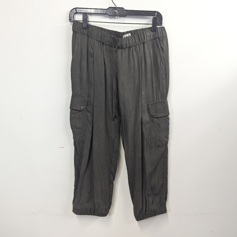Haute Hippie Brown Cargo Capri Joggers Silky Cupro S Safari Fall